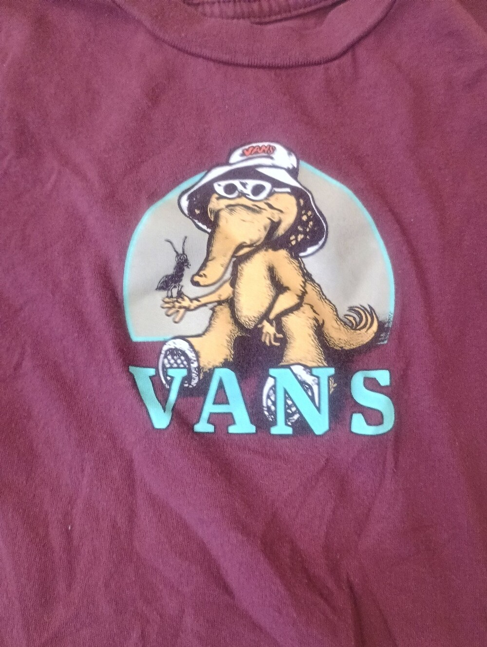 Vans Kids 2T Maroon Skate Antecater Mascot Graphic Tee Short Sleeve - Picture 6 of 9